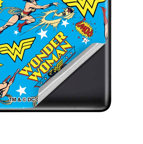 DC Comics Wonder Woman Action pose pattern Google Pixel 6 Pro Skin